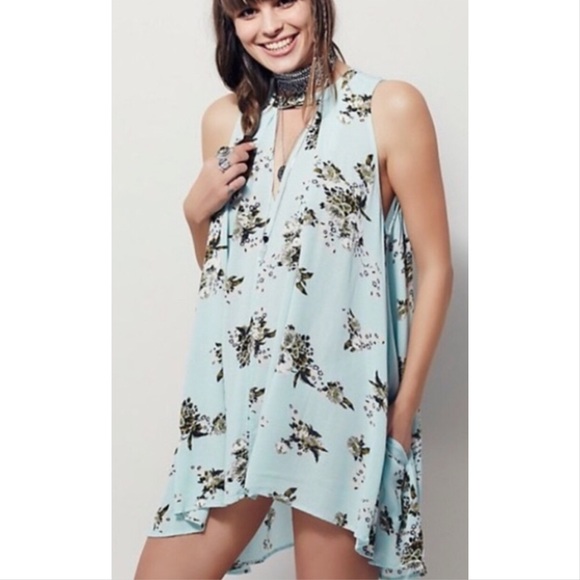 Free People Dresses & Skirts - Free People mint green floral dress